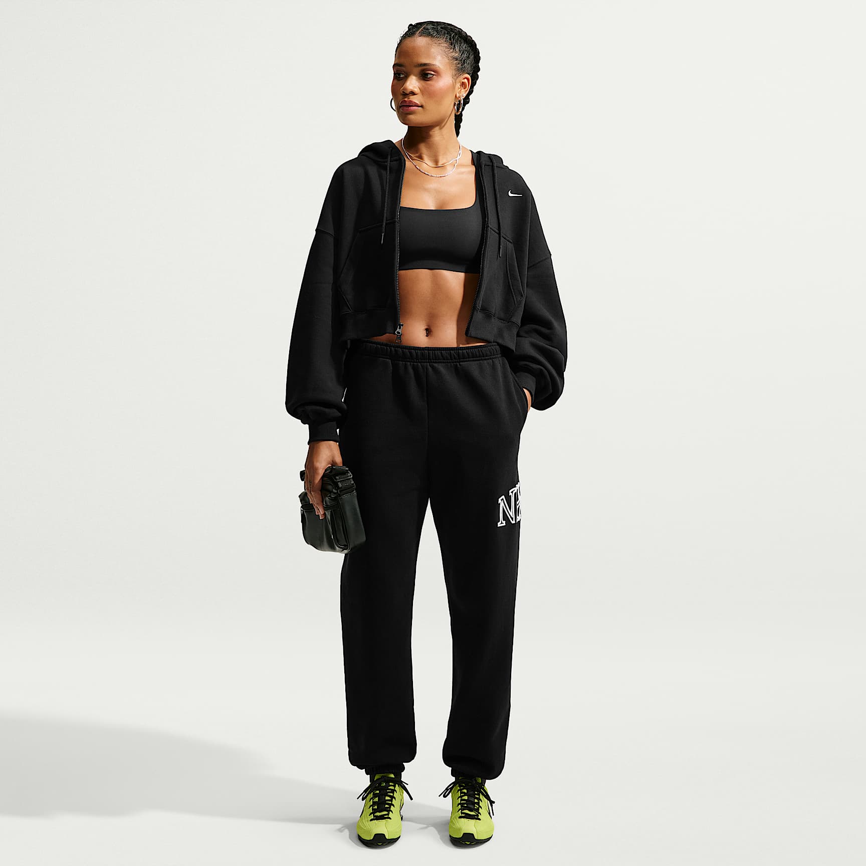Nike Studio Fleece Medium Weight Women's Oversized Cuffed Logo